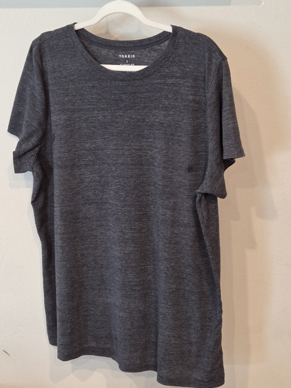torrid Dark Charcoal Short Sleeve Crew Tee